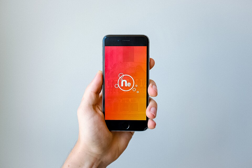 Person holding a smartphone in their hand